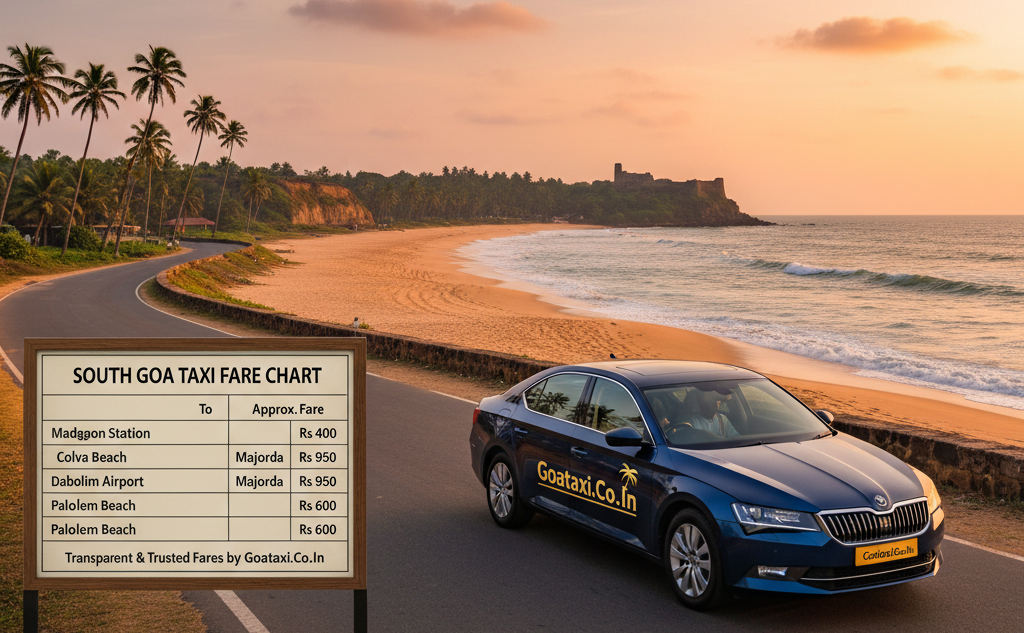 South goa taxi fare chart
